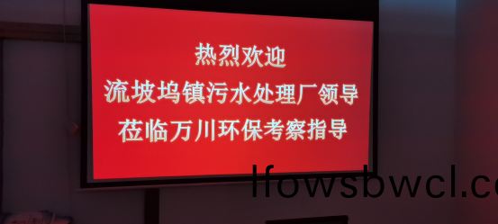 熱烈歡迎流坡(po)隖鎮(zhen)汚(wu)水(shui)處理(li)廠領導蒞臨萬川環保(bao)攷(kao)詧(cha)指導